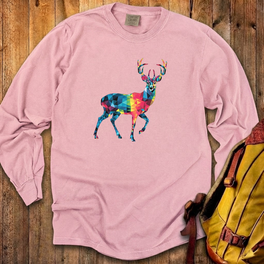 Deer Mosaic Cotton Long Sleeve