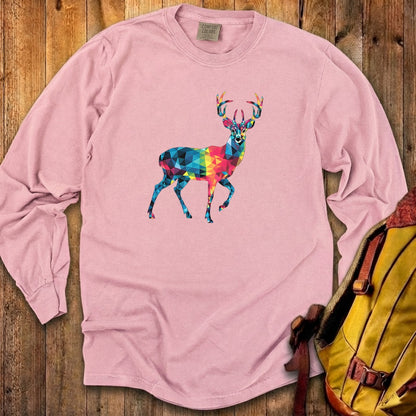 Deer Mosaic Cotton Long Sleeve