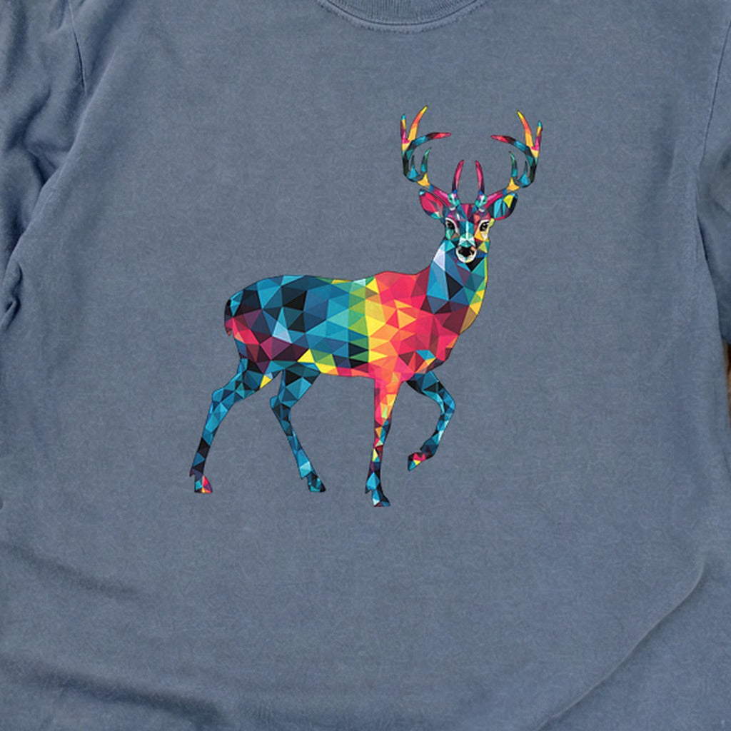 Deer Mosaic Cotton Long Sleeve