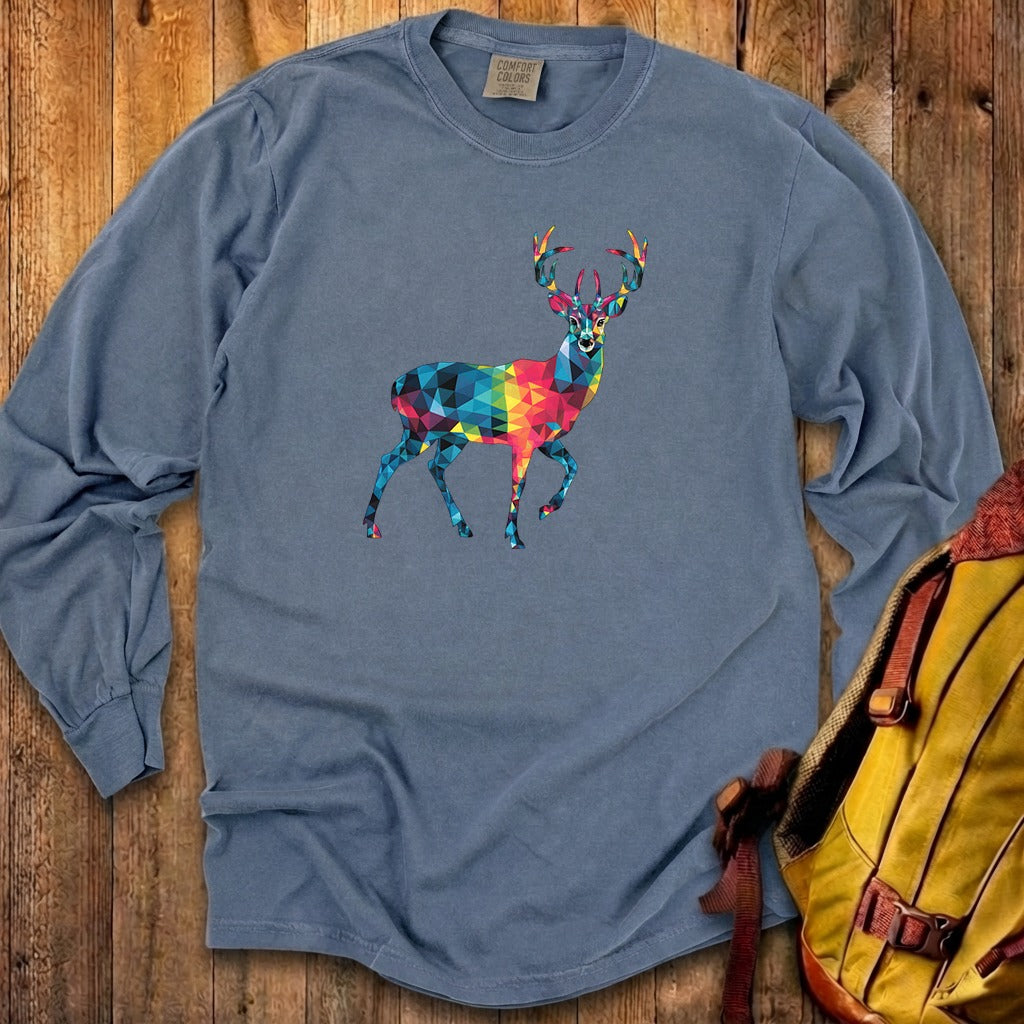 Deer Mosaic Cotton Long Sleeve