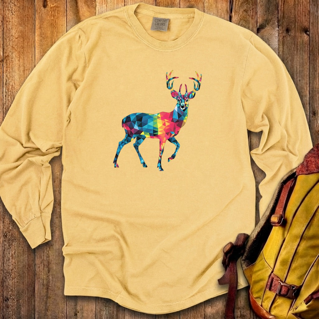 Deer Mosaic Cotton Long Sleeve