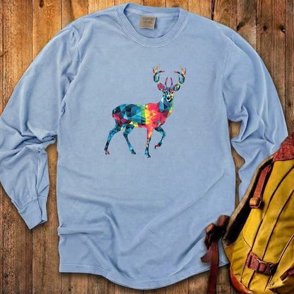 Deer Mosaic Cotton Long Sleeve
