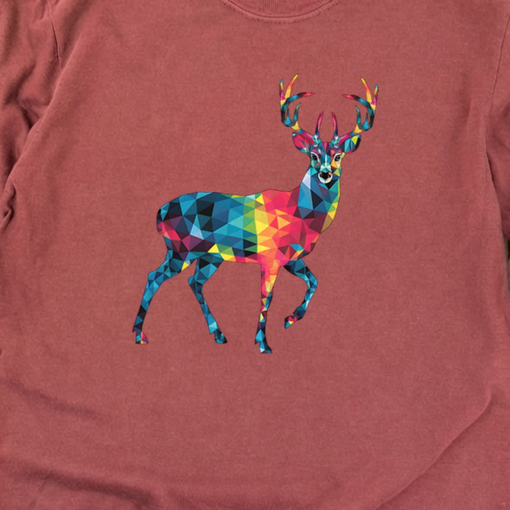 Deer Mosaic Cotton Long Sleeve