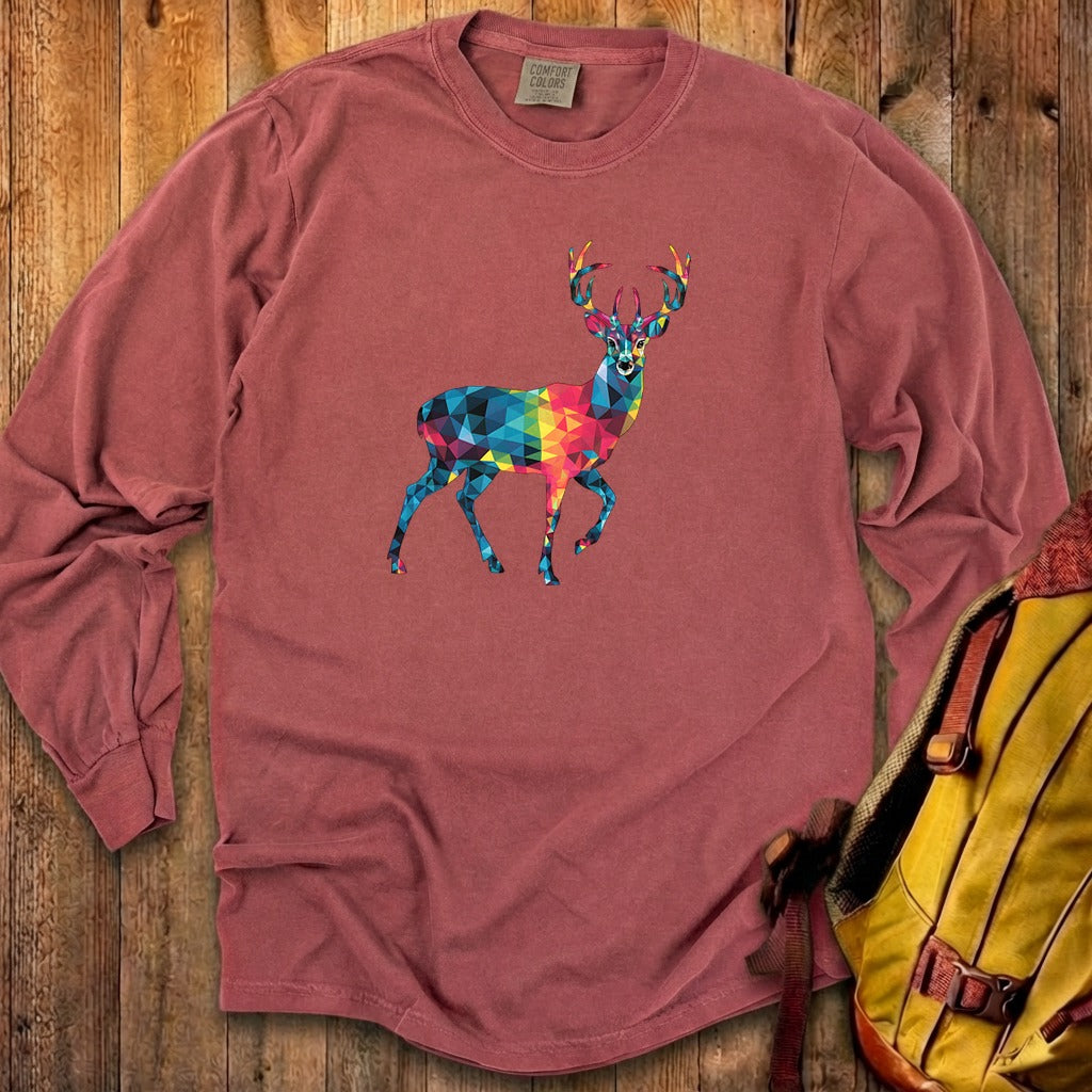 Deer Mosaic Cotton Long Sleeve