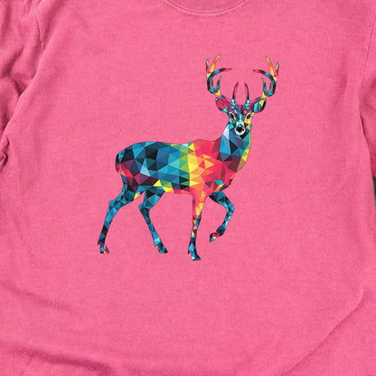 Deer Mosaic Cotton Long Sleeve