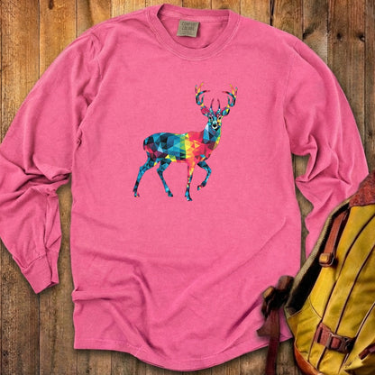 Deer Mosaic Cotton Long Sleeve