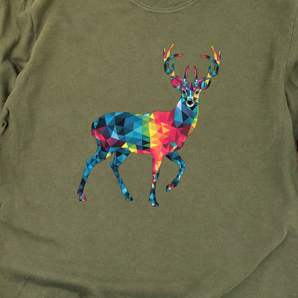 Deer Mosaic Cotton Long Sleeve
