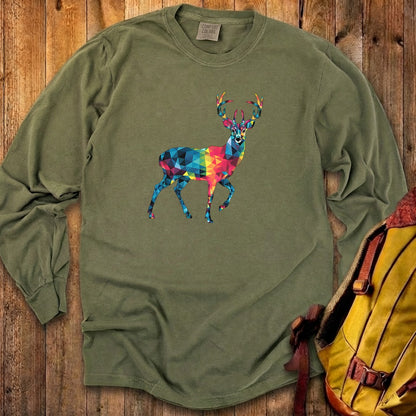 Deer Mosaic Cotton Long Sleeve