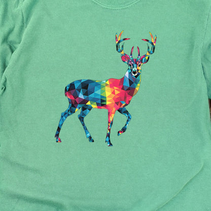 Deer Mosaic Cotton Long Sleeve