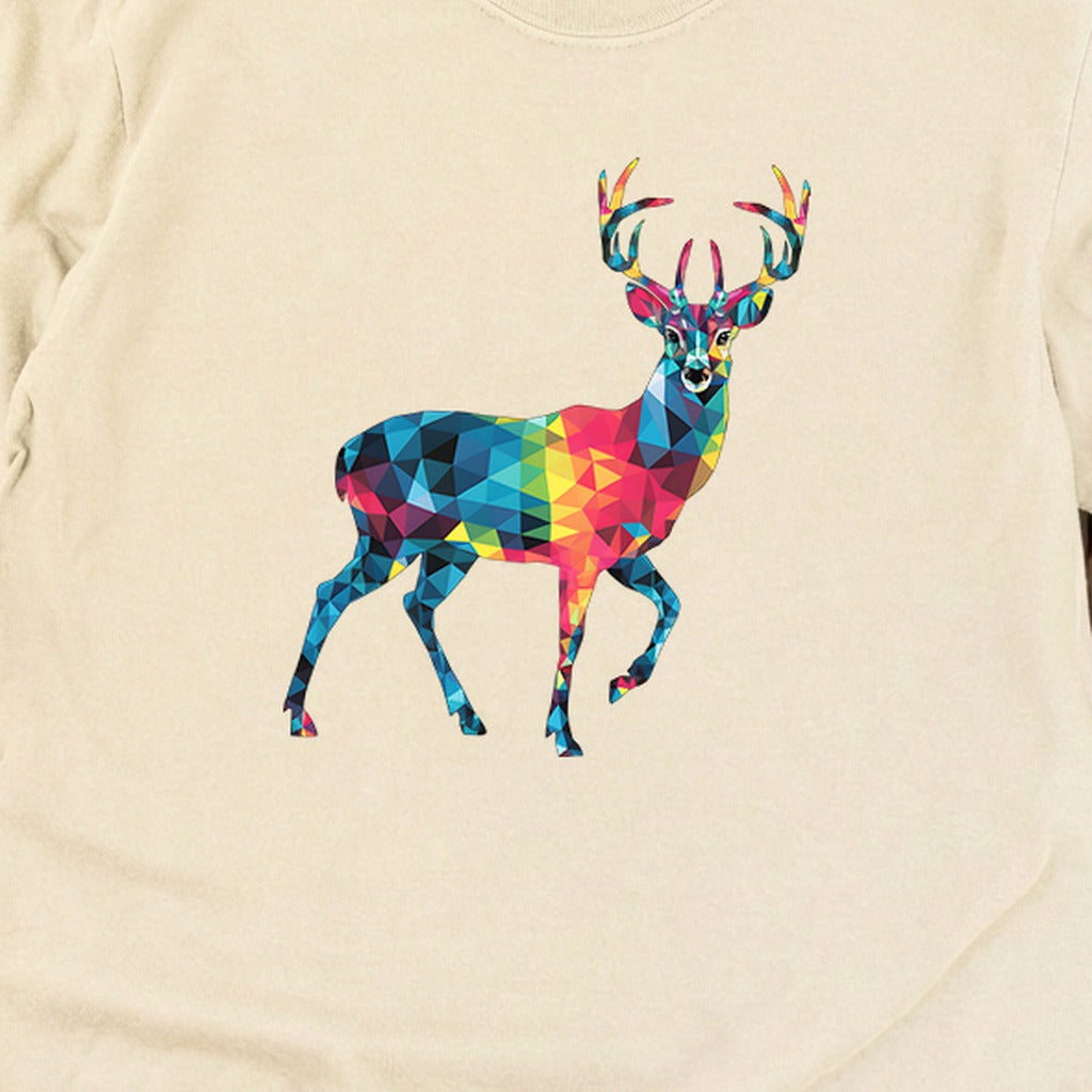 Deer Mosaic Cotton Long Sleeve