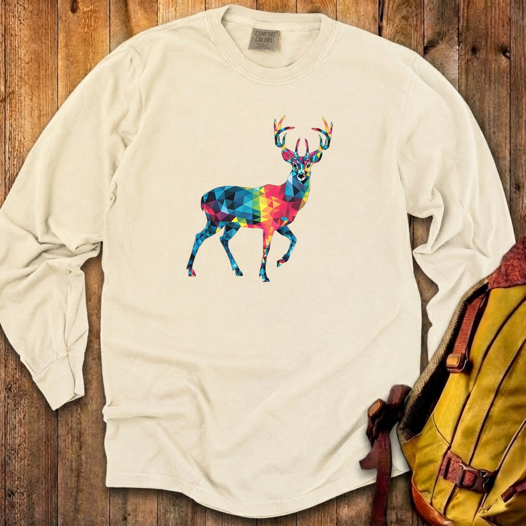 Deer Mosaic Cotton Long Sleeve