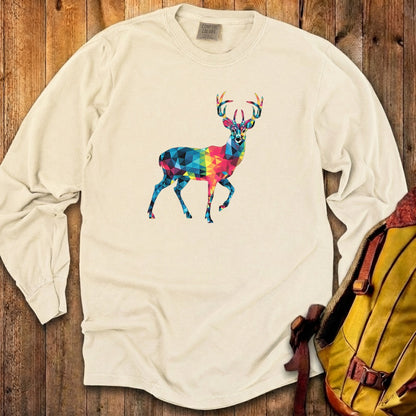 Deer Mosaic Cotton Long Sleeve