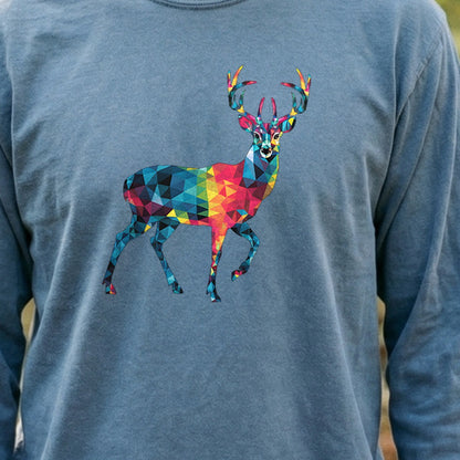 Deer Mosaic Cotton Long Sleeve