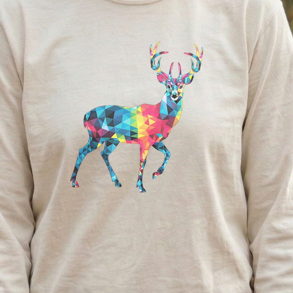 Deer Mosaic Cotton Long Sleeve