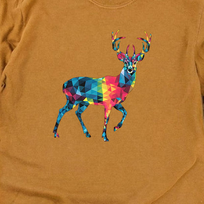 Deer Mosaic Cotton Long Sleeve