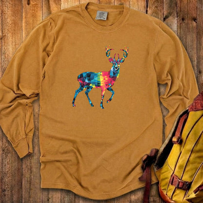 Deer Mosaic Cotton Long Sleeve