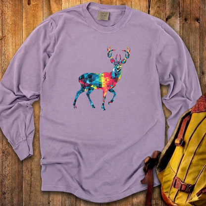 Deer Mosaic Cotton Long Sleeve