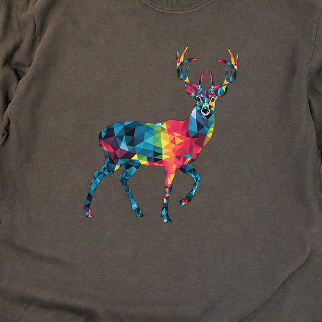 Deer Mosaic Cotton Long Sleeve