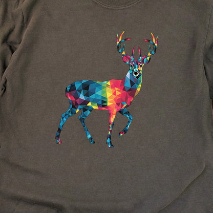 Deer Mosaic Cotton Long Sleeve