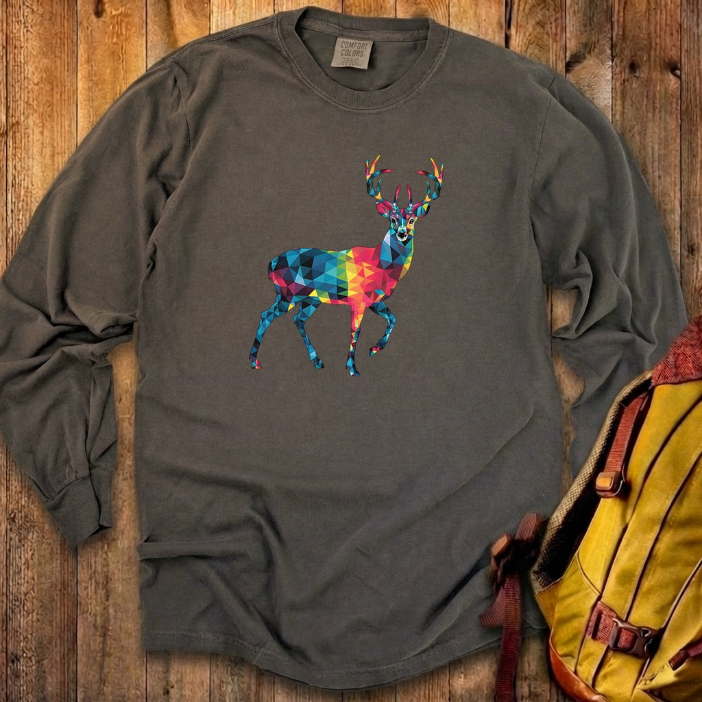 Deer Mosaic Cotton Long Sleeve