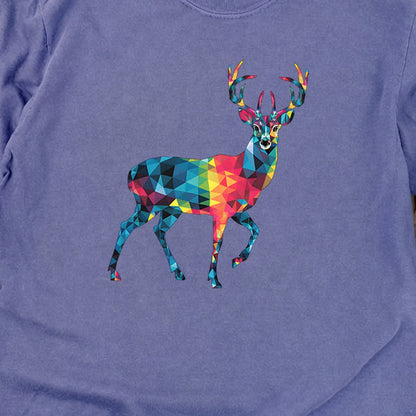 Deer Mosaic Cotton Long Sleeve
