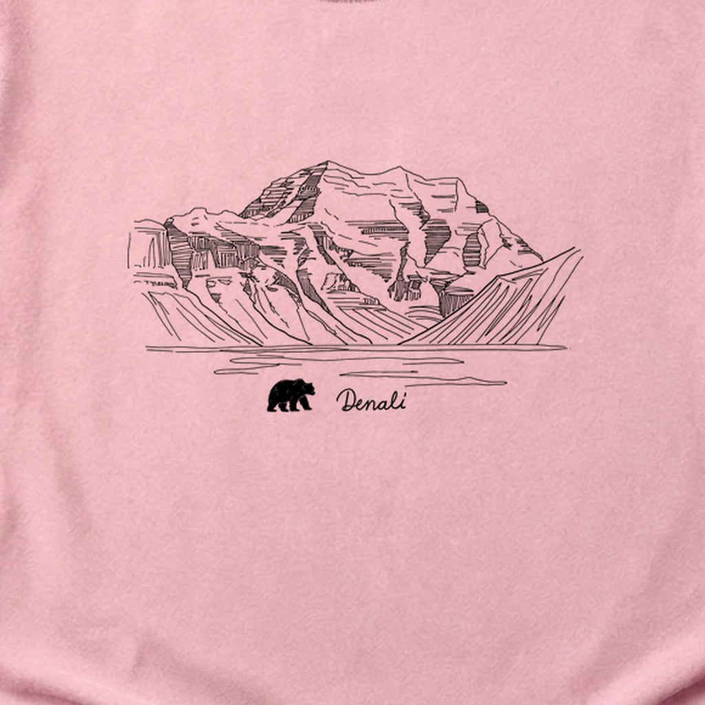 Denali Line Drawing Cotton T-Shirt