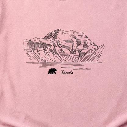 Denali Line Drawing Cotton T-Shirt