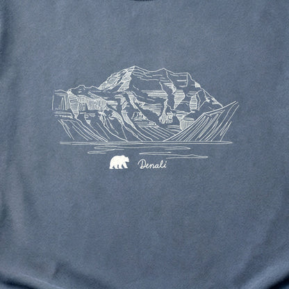 Denali Line Drawing Cotton T-Shirt