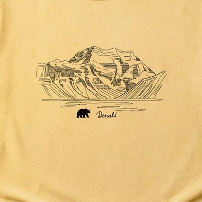 Denali Line Drawing Cotton T-Shirt