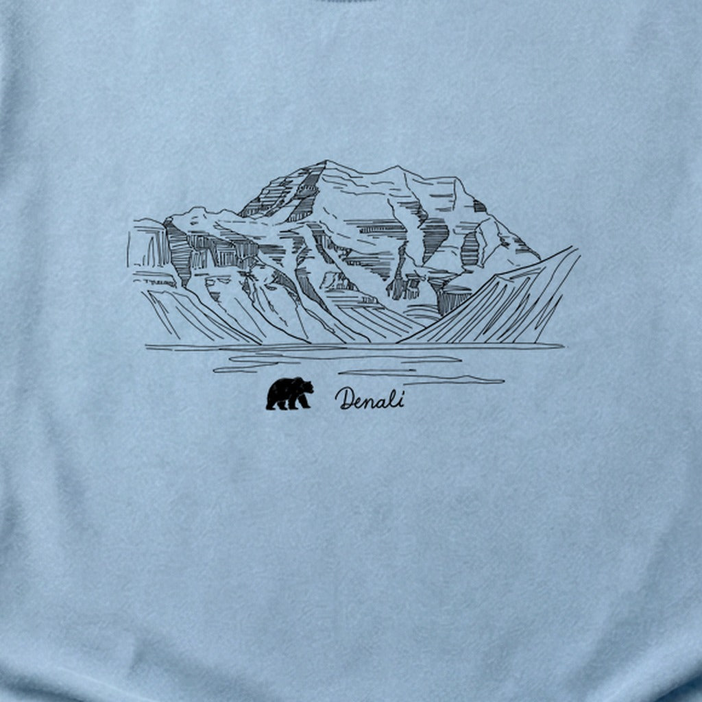 Denali Line Drawing Cotton T-Shirt