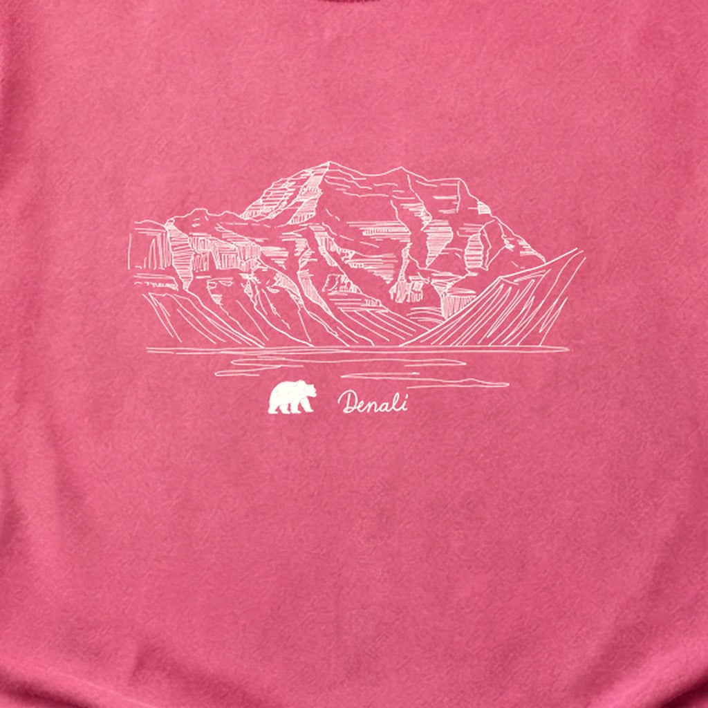 Denali Line Drawing Cotton T-Shirt