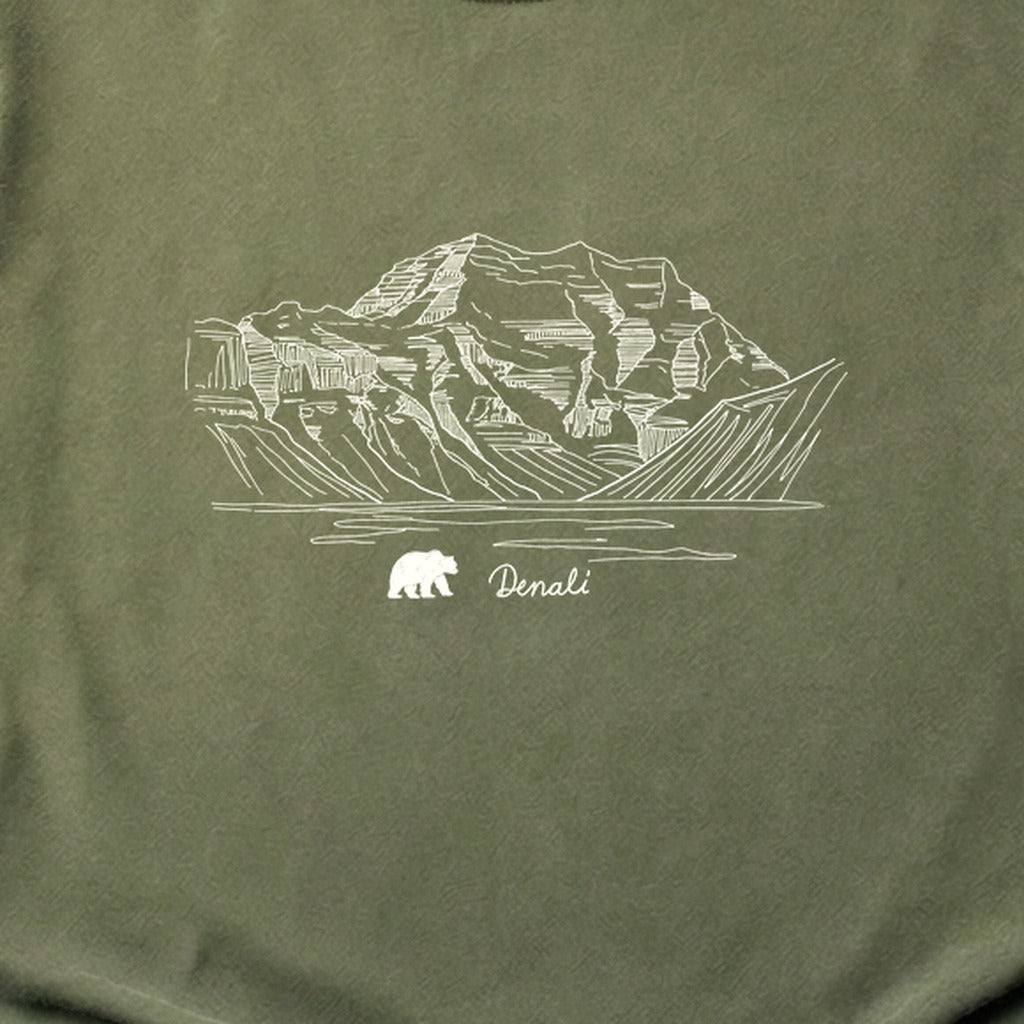 Denali Line Drawing Cotton T-Shirt