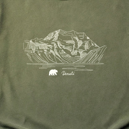 Denali Line Drawing Cotton T-Shirt