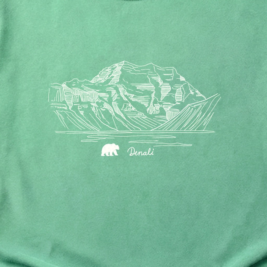 Denali Line Drawing Cotton T-Shirt