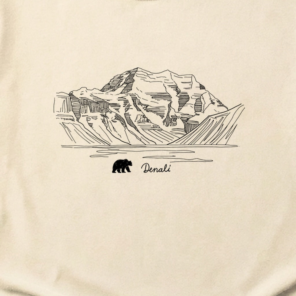 Denali Line Drawing Cotton T-Shirt