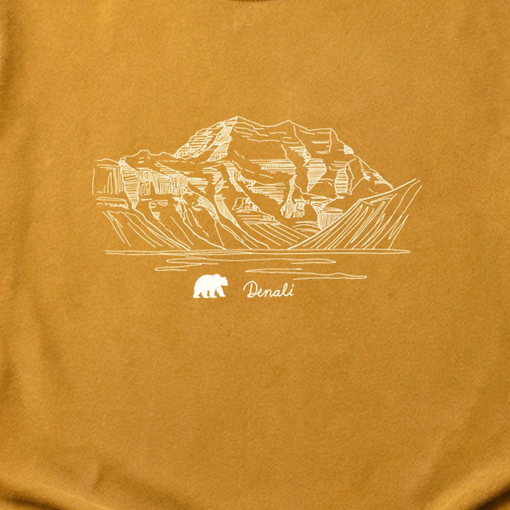 Denali Line Drawing Cotton T-Shirt