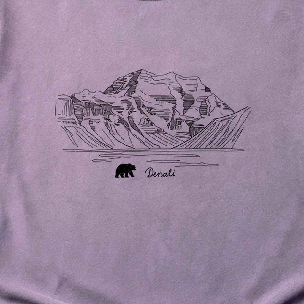 Denali Line Drawing Cotton T-Shirt