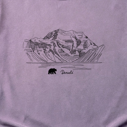 Denali Line Drawing Cotton T-Shirt