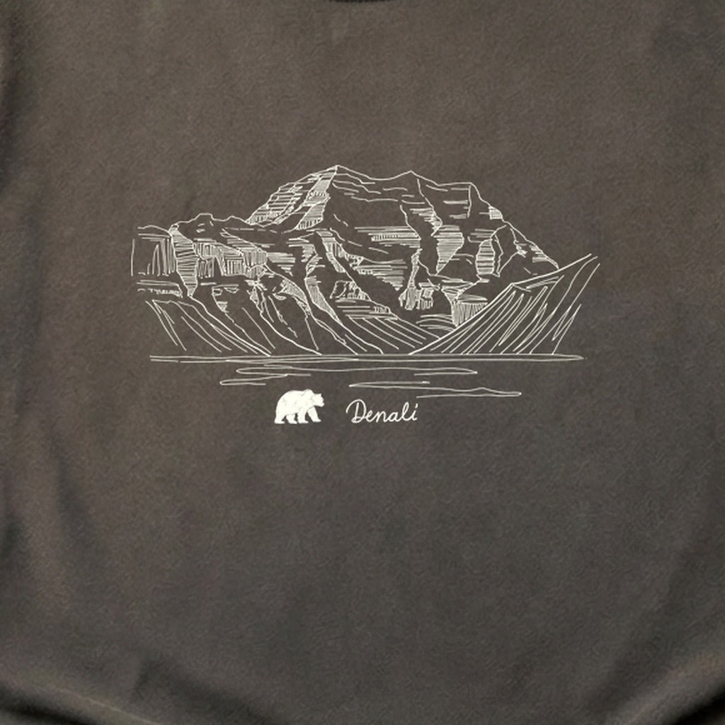 Denali Line Drawing Cotton T-Shirt