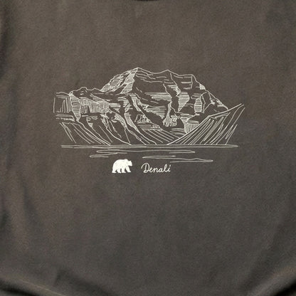 Denali Line Drawing Cotton T-Shirt