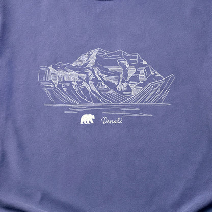 Denali Line Drawing Cotton T-Shirt