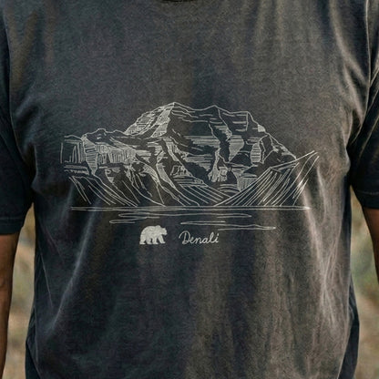 Denali Line Drawing Cotton T-Shirt