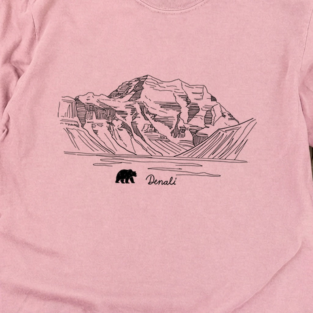 Denali Line Drawing Cotton Long Sleeve