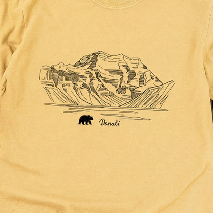Denali Line Drawing Cotton Long Sleeve