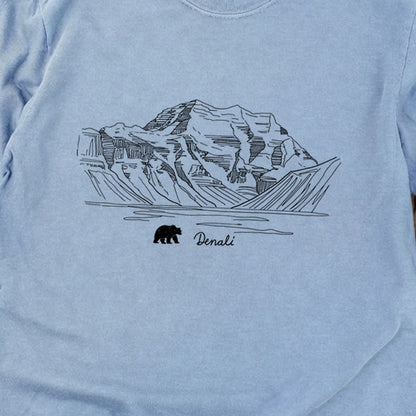 Denali Line Drawing Cotton Long Sleeve