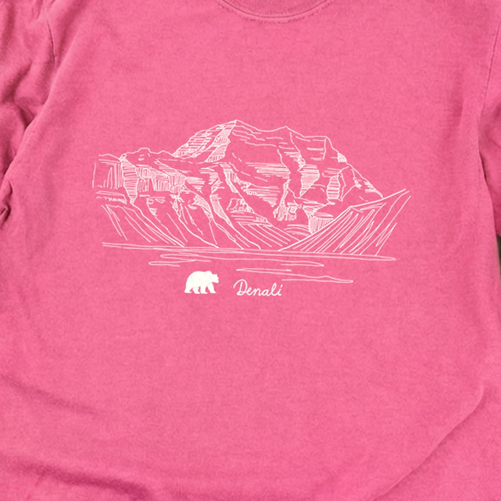 Denali Line Drawing Cotton Long Sleeve
