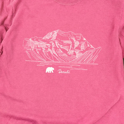Denali Line Drawing Cotton Long Sleeve