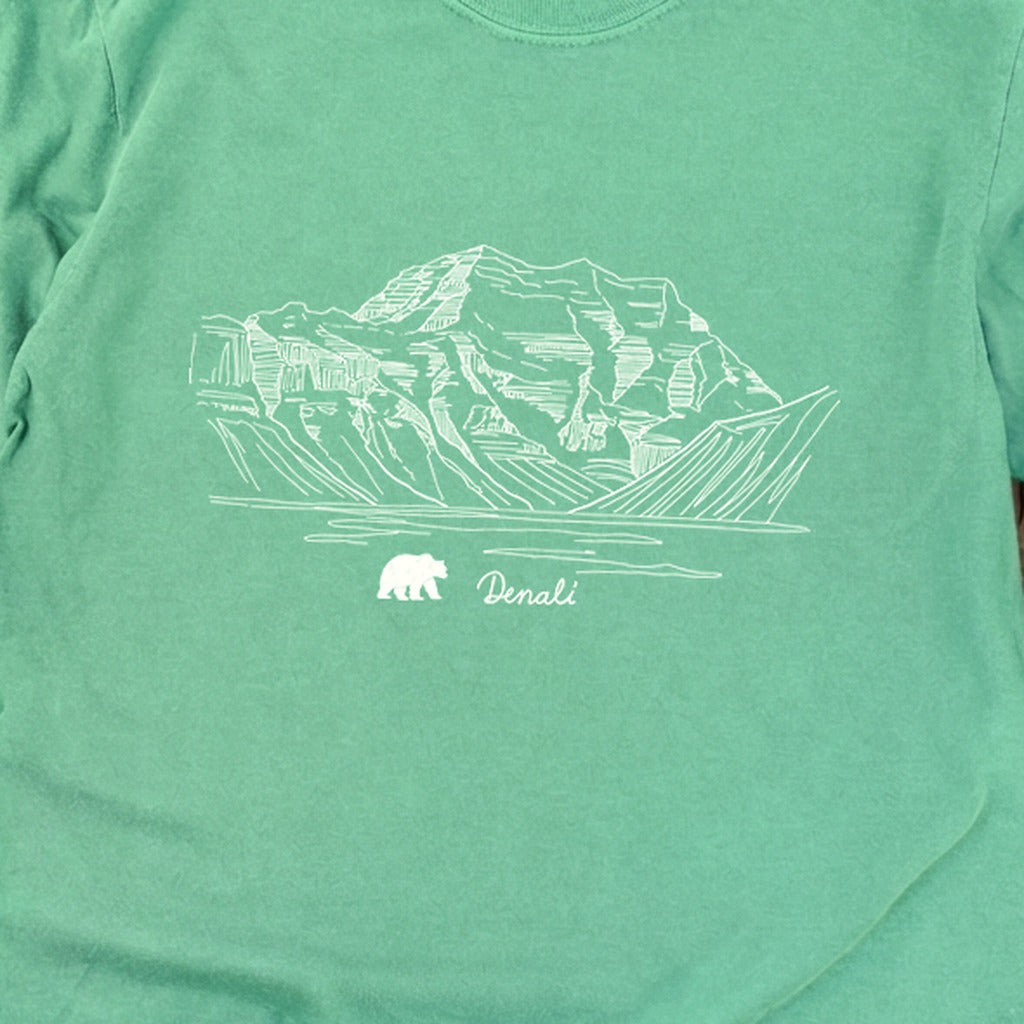 Denali Line Drawing Cotton Long Sleeve