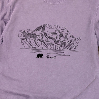 Denali Line Drawing Cotton Long Sleeve