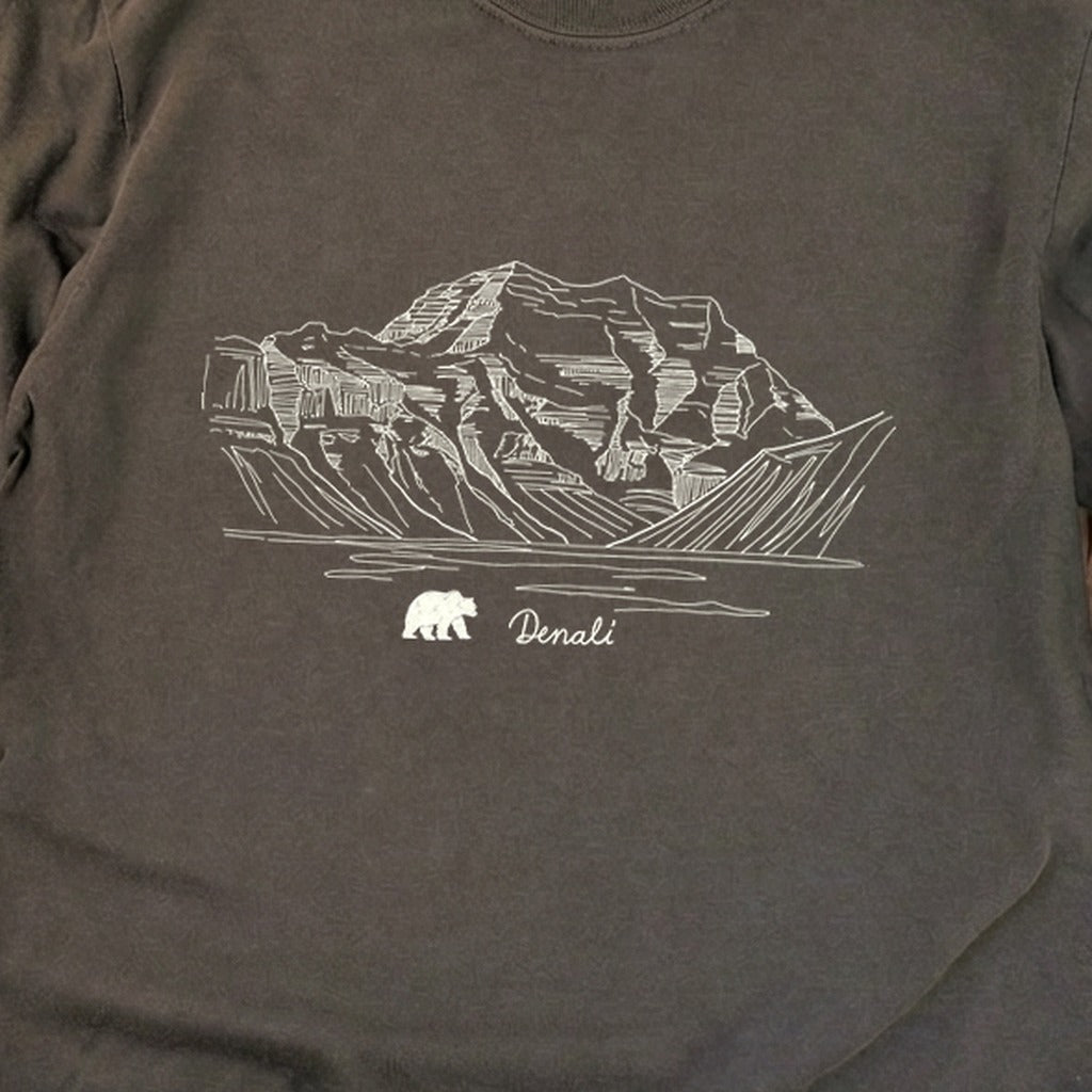 Denali Line Drawing Cotton Long Sleeve